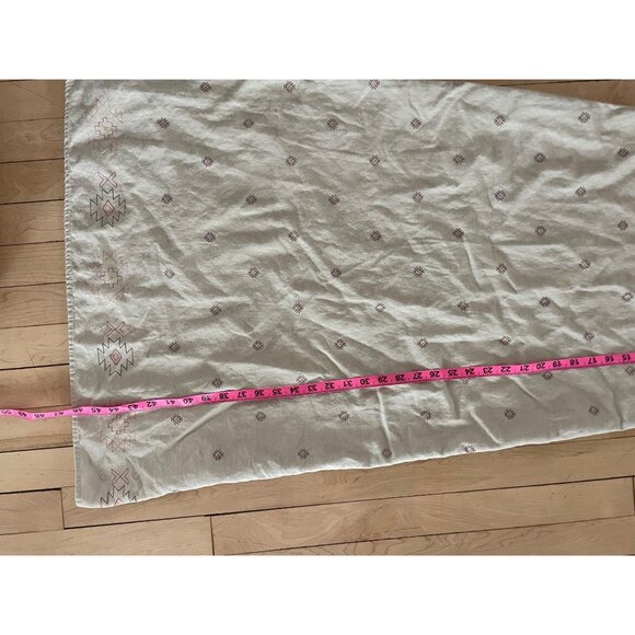 Vintage Y2K Linen Maxi Dress 8 Boho Southwest Minimalist Cottagecore Neutral - Picture 7 of 9